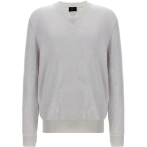 Brioni, Heren, Truien, Wit, Maat: 2XL Wol,