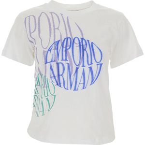 Emporio Armani, Dames, Tops, Wit, Maat: XS Katoen,