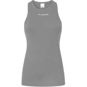 Pinko, Dames, Tops, Grijs, Maat: L Katoen,