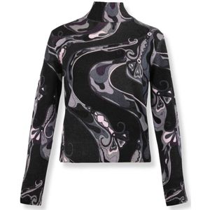 Pucci, Dames, Truien, Zwart, Maat: M