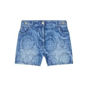 Versace Denim Shorts , Blue , Dames , Maat: W26