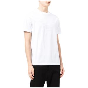 Emporio Armani, Heren, Tops, Wit, Maat: L Katoen,