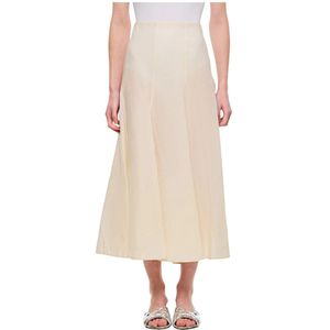 Khaite, Dames, Rokken, Beige, Maat: XS Katoen,
