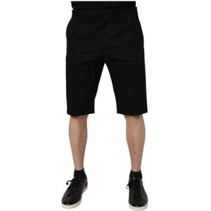 Dolce & Gabbana, Heren, Korte broeken, Zwart, Maat: XS Katoen,