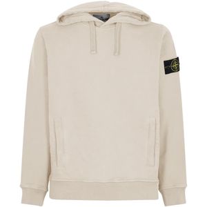Stone Island, Heren, Sweatshirts & Hoodies, Beige, Maat: M