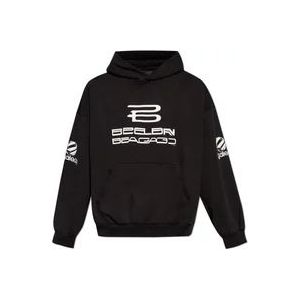 Balenciaga Bedrukte hoodie , Black , Heren , Maat: L