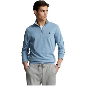 Polo Ralph Lauren, Heren, Sweatshirts & Hoodies, Blauw, Maat: XL Katoen,