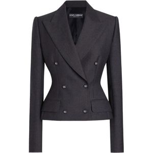 Dolce & Gabbana, Dames, Jassen, Zwart, Maat: XS