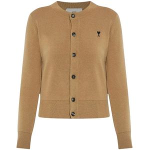 Ami Paris - Wool Cardigan - Beige - Dames