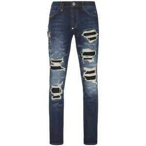 Philipp Plein, Heren, Jeans, Blauw, Maat: W25 Denim,