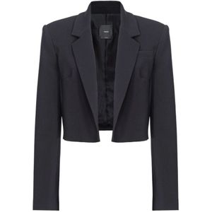 Pinko, Dames, Jassen, Zwart, Maat: XS Poliester,