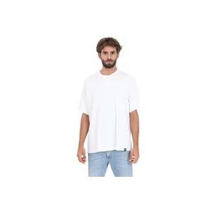 Dsquared2 Heren Wit T-Shirt met Korte Mouwen , White , Heren , Maat: S