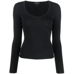 Rag & Bone, Dames, Truien, Zwart, Maat: L Nylon,