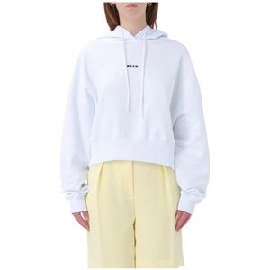 Cropped Hoodie - Wit - Sweatshirt