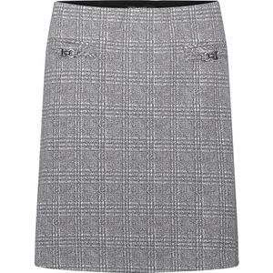 Betty Barclay - Geruite Rits Flare Rok - Grijs - Dames