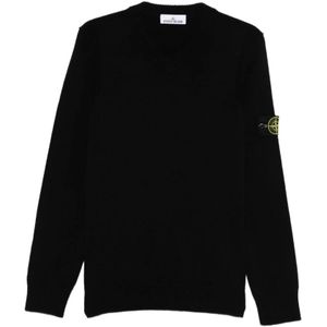 Stone Island, Heren, Truien, Zwart, Maat: 2XL