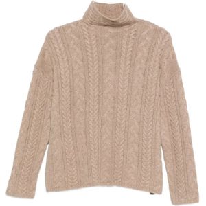 Max Mara, Dames, Truien, Bruin, Maat: M Wol,