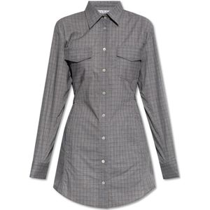 Acne Studios, Dames, Jurken, Grijs, Maat: L Katoen,