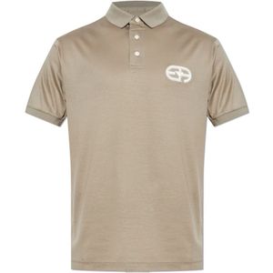 Emporio Armani, Heren, Tops, Beige, Maat: L Katoen,