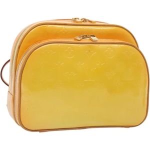 Louis Vuitton Vintage, Dames, Pre-owned, Geel, Maat: ONE Size Leer,