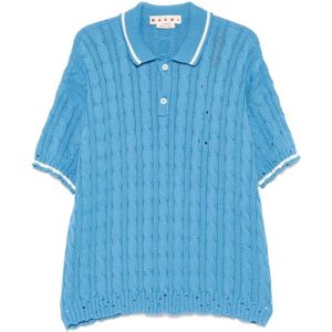 Marni, Heren, Tops, Blauw, Maat: L