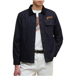 Barbour, Heren, Jassen, Blauw, Maat: M Denim,
