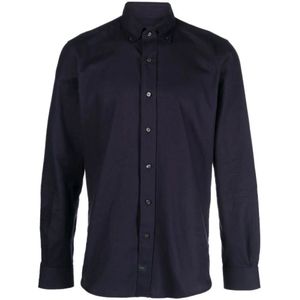 Fay, Heren, Overhemden, Blauw, Maat: 3XL Katoen,