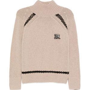 Ermanno Scervino, Dames, Truien, Bruin, Maat: L Wol,