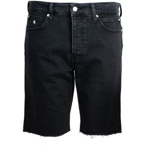 Calvin Klein, Heren, Korte broeken, Zwart, Maat: W32 Denim,