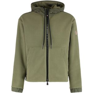 Moncler, Heren, Sweatshirts & Hoodies, Groen, Maat: L Poliester,