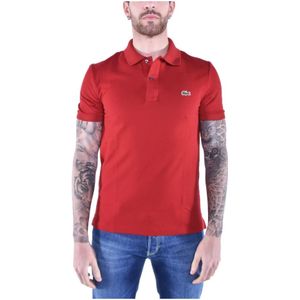 Lacoste, Heren, Tops, Rood, Maat: M Katoen,