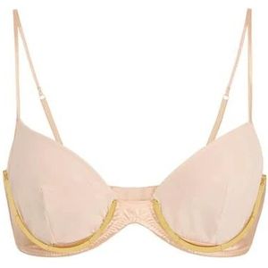 Elisabetta Franchi, Dames, Ondergoed, Beige, Maat: XS Satijn,