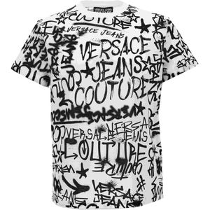 Versace Jeans Couture, Heren, Tops, Wit, Maat: XS Jersey,