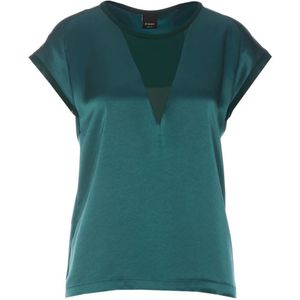Pinko, Dames, Blouses & Shirts, Groen, Maat: XL Satijn,