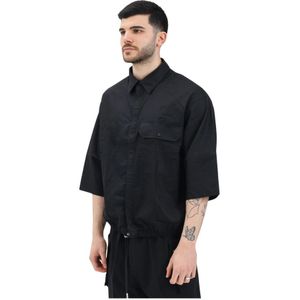 Armani Exchange, Heren, Overhemden, Zwart, Maat: M