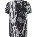 Carlo Colucci - Knitprint T-Shirt - Veelkleurig - Katoen