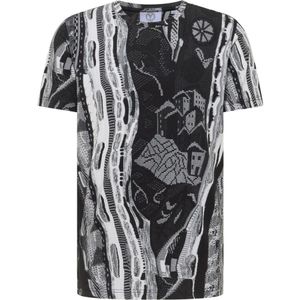 Carlo Colucci - Knitprint T-Shirt - Veelkleurig - Katoen