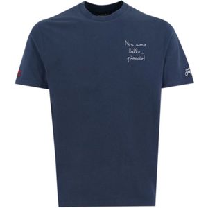 MC2 Saint Barth, Heren, Tops, Blauw, Maat: M Katoen,