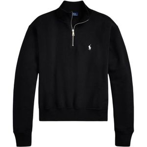 Polo Ralph Lauren - Quarter Zip Fleece Sweater - Zwart - Dames