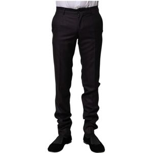 Dolce & Gabbana, Heren, Broeken, Zwart, Maat: XS Wol,