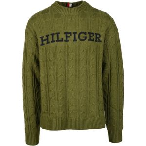 Tommy Hilfiger, Heren, Truien, Groen, Maat: 2XL Wol,
