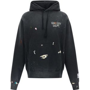Gallery Dept., Heren, Sweatshirts & Hoodies, Zwart, Maat: L Katoen,