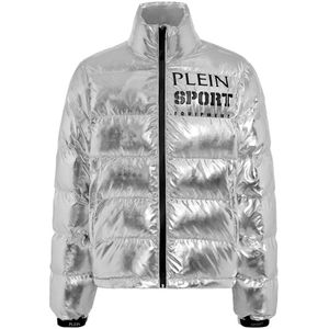 Plein Sport, Heren, Jassen, Grijs, Maat: 5XL Nylon,