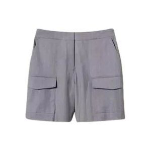 Twinset Stijlvolle Bermuda Shorts met Zakken , Gray , Dames , Maat: XS