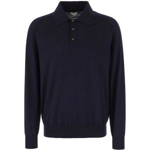 Bottega Veneta, Heren, Tops, Blauw, Maat: S Wol,