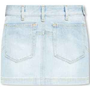 The Attico, Dames, Rokken, Blauw, Maat: W26 Denim,