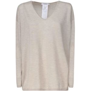 Max Mara - Cashmere V-Neck Jumper - Beige - Cashmere - Oversized Fit