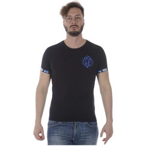 Versace Jeans Couture, Heren, Tops, Zwart, Maat: M Katoen,