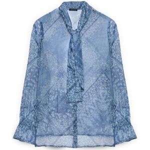 Fiorella Rubino, Dames, Blouses & Shirts, Blauw, Maat: XL Poliester,