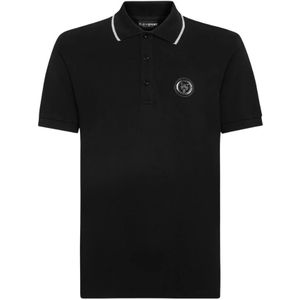 Plein Sport, Heren, Tops, Zwart, Maat: M